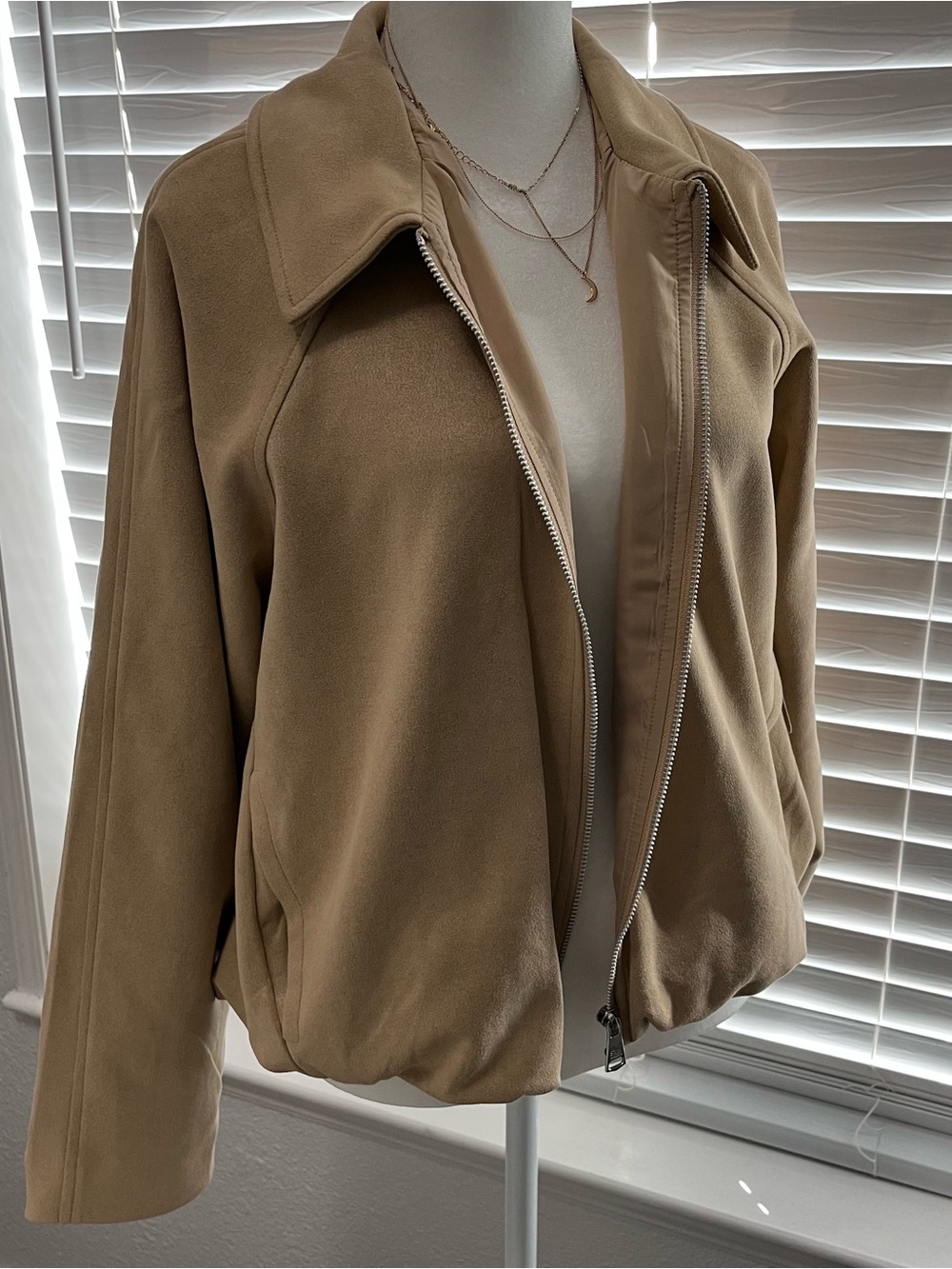 Steve Madden Taupe Bomber Jacket